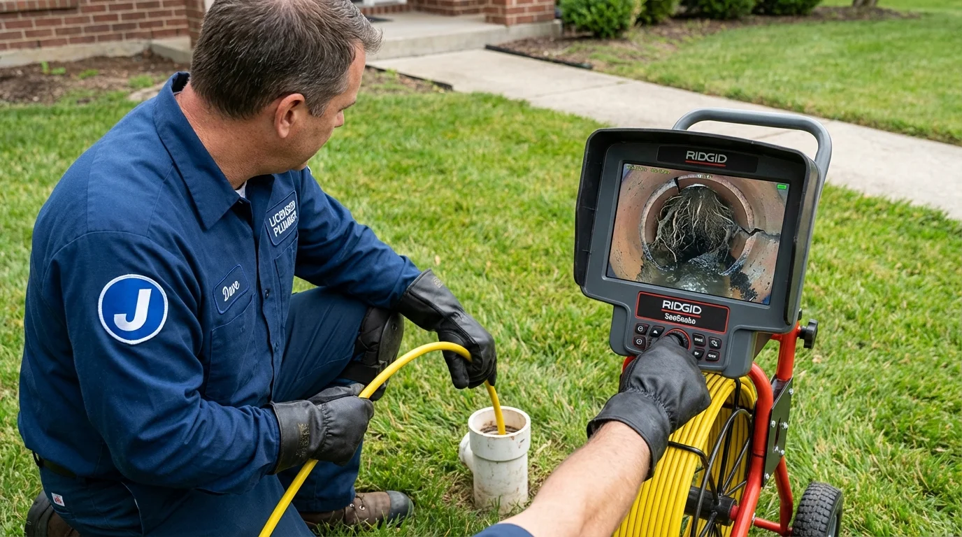 Sewer camera inspection being performed by Johns Plumbing LLC in Loveland